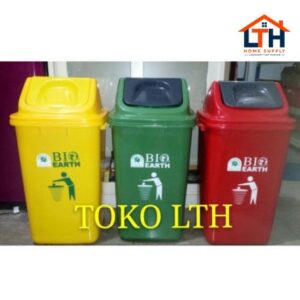 1-1410-1.jpg TEMPAT SAMPAH BIO 58 LITER 207 TUTUP GOYANG GREEN LEAF / TONG KOTAK SAMPAH PLASTIK