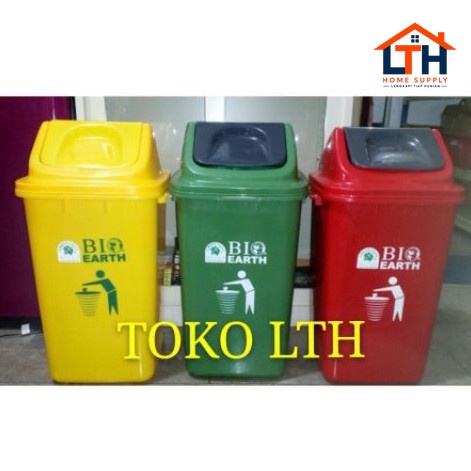 1-1410-1.jpg TEMPAT SAMPAH BIO 58 LITER 207 TUTUP GOYANG GREEN LEAF / TONG KOTAK SAMPAH PLASTIK