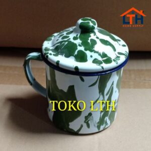 1-1457-1.jpg MUG 12 CM LURIK BLIRIK BLURIK CANGKIR TUTUP ENAMEL GELAS KALENG PANCI SENG JADUL