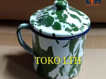 1-1457-1.jpg MUG 12 CM LURIK BLIRIK BLURIK CANGKIR TUTUP ENAMEL GELAS KALENG PANCI SENG JADUL