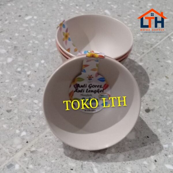 PER 6 PCS MANGKOK PLASTIK 4.5" WARNA / RINGKOK KOBOKAN MANGKUK
