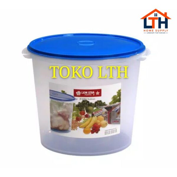 1-147-1.jpg TOPLES JUMBO 12 LITER PLASTIK SEALWARE KELER KERUPUK 12 LTR WADAH SERBAGUNA BUNDAR LION STAR SW82