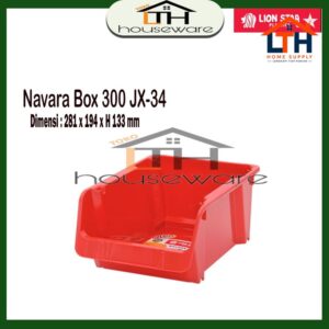 1-1471-1.jpg NAVARA BOX 300 KOTAK SUSUN SERBAGUNA WADAH PENYIMPANAN MULTIFUNGSI LION STAR JX-34