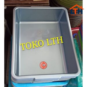 BAK ABU SILVER / BASKOM SEGI PLASTIK / BAK PASIR HIDROPONIK KOTORAN KUCING