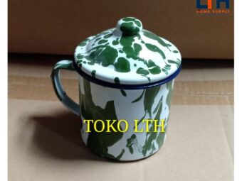 1-1482-1.jpg MUG 8 CM LURIK BLIRIK BLURIK CANGKIR TUTUP ENAMEL GELAS KALENG PANCI SENG JADUL