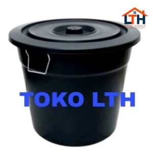 Ember+Tutup Gagang Kawat 60L - Hitam