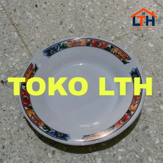 Piring Kembang Keramik 8inch (6pcs)