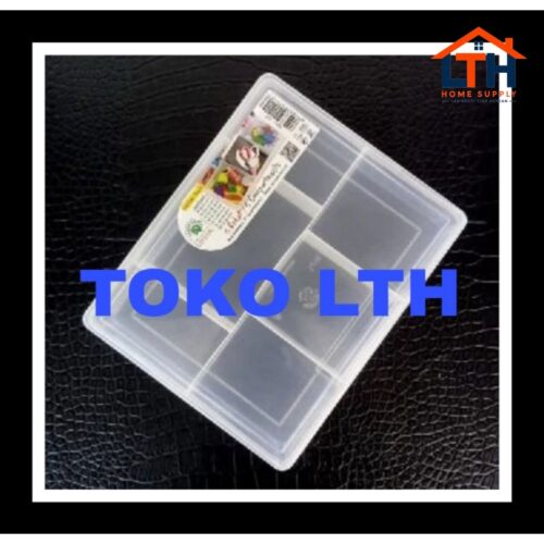 1-1503-1.jpg KOTAK PERKAKAS SERBAGUNA SEKAT 6 REIKO 1415 GREEN LEAF BOX KANCING OBAT JARUM