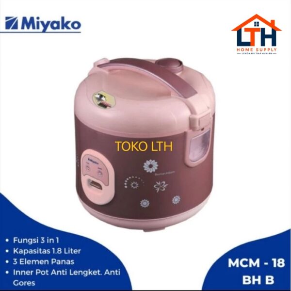 MIYAKO MCM 18 BH MAGIC COM RICE COOKER 1.8 LTR PENANAK NASI