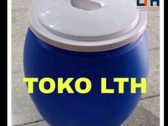TONG GENTONG AIR 60 LITER BULAT BIRU GREEN LEAF 0606 GL TEMPAT SAMPAH / PENYIMPANAN BERAS