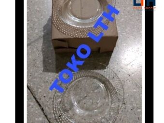 12 PCS PIRING MAKAN 9 INCH KACA BELING BENING TRANSPARAN 9" DURALEK