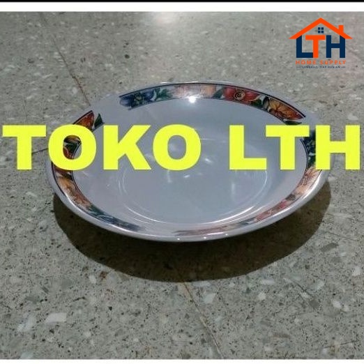 1-1547-1.jpg PIRING KEMBANG 8" KERAMIK / PIRING MAKAN KB PORCELAIN PORSELEN