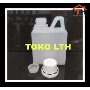 JERIGEN KOTAK 500 ML NATURAL TUTUP SEGEL HDPE JERIGEN BOTOL MADU MINYAK