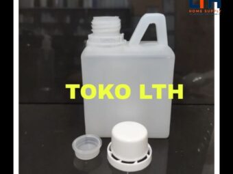 1-1550-1.jpg JERIGEN KOTAK 500 ML NATURAL TUTUP SEGEL HDPE JERIGEN BOTOL MADU MINYAK