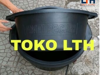 1-1551-1.jpg BASKOM KARET ANTI PECAH KUPING GAGANG 26" JOLANG HITAM BAK KARET EMBER TINGGI