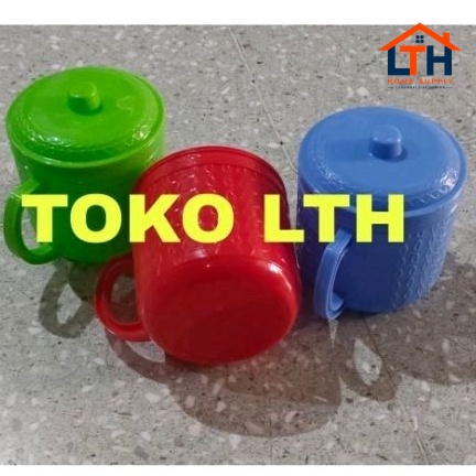 1-1552-1.jpg MUG ULIR TUTUP CANGKIR GELAS GAGANG WARNA 12 CM WITASTAR PLASTIK