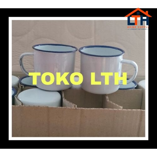 1-1619-1.jpg 6 PCS CANGKIR JADUL SENG ENAMEL KALENG PANCI POLOS PUTIH GELAS MUG
