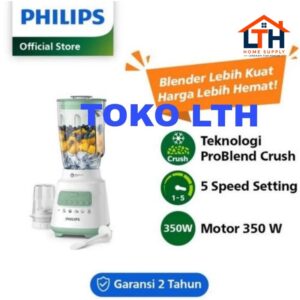 1-1625-1.jpg BLENDER PHILIPS KACA GLASS GELAS 2L 5000 SERIES HR2222 HR 2222 GARANSI RESMI