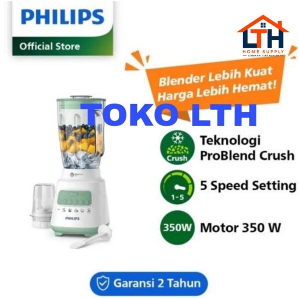 1-1625-1.jpg BLENDER PHILIPS KACA GLASS GELAS 2L 5000 SERIES HR2222 HR 2222 GARANSI RESMI
