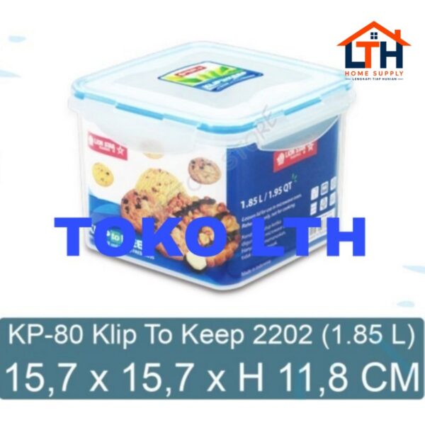 1-1628-1.jpg KOTAK SERBAGUNA KLIP TO KEEP 2202 KP-80 LION STAR 1850 ML SEALWARE KP80
