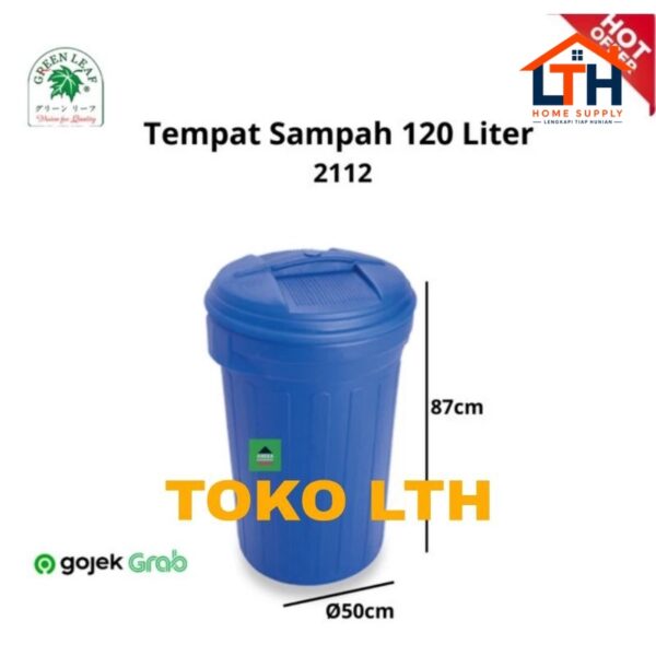 1-1630-1.jpg TEMPAT SAMPAH BULAT BIO DUSTBIN 120 LITER HERCULES 2112 TONG SAMPAH EMBER