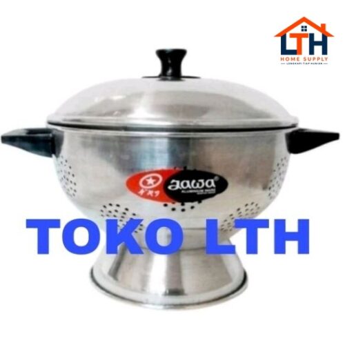 SANGKU NASI TUTUP 24 CM ALUMINIUM JAWA MASPION TEMPAT NASI WAKUL RICE BOWL