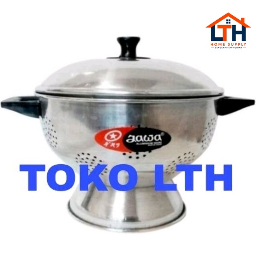 SANGKU NASI TUTUP 24 CM ALUMINIUM JAWA MASPION TEMPAT NASI WAKUL RICE BOWL