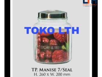 1-1653-1.jpg TOPLES KACA KERUPUK MANISE 7 SEAL 5.5 LTR DLX GLASS JAR CANISTER POLOS