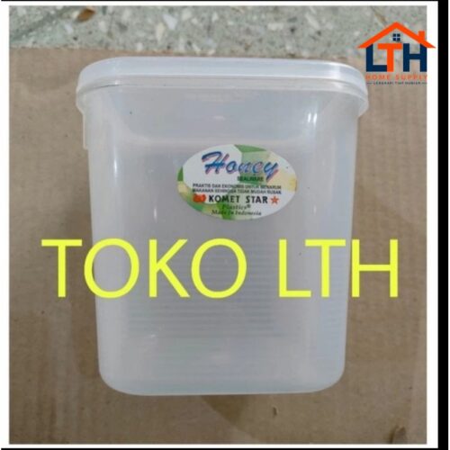 1-1666-1.jpg TOPLES HONEY 0.8 KG KOMET STAR PLASTIK KOTAK SEGI WADAH GULA KUE SEALWARE
