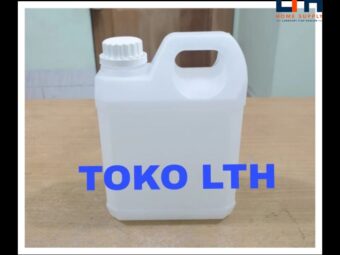 JERIGEN 1 LITER KOTAK NATURAL TUTUP SEGEL HDPE BOTOL PLASTIK KIMIA SABUN 1 LTR 1000 ML