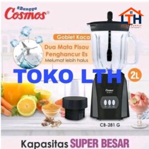 1-1675-1.jpg BLENDER COSMOS 2 IN 1 KACA BELING GELAS CB 281G CB281G CB 281 G 2 LTR