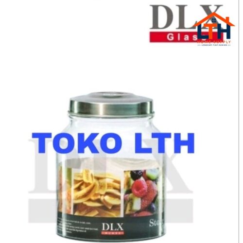 TOPLES KACA KERUPUK MANISE 2 SEAL 9.5 LTR DLX GLASS JAR CANISTER POLOS