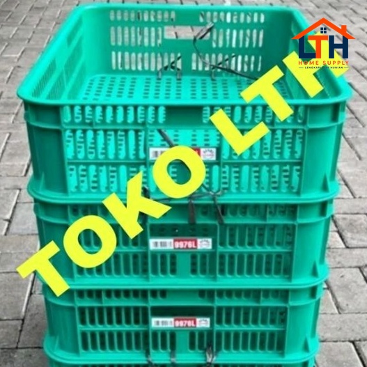 1-1690-1.jpg CONTAINER KERANJANG INDUSTRI BOX SERBAGUNA 9976L ATARI GREEN LEAF 9976 L BOX WADAH ROTI KUE BUAH