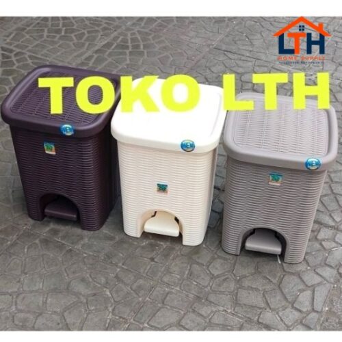 1-1714-1.jpg TEMPAT SAMPAH INJAK SEGI 5 LTR SILVA GREEN LEAF 2016 GL KOTAK SAMPAH PERSEGI MOTIF ROTAN