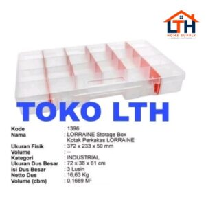1-1740-1.jpg KOTAK PERKAKAS SEKAT 6-23 LORRAINE 1396 GREEN LEAF BOX PERHIASAN ALAT JAHIT WADAH SERBAGUNA STORAGE BOX