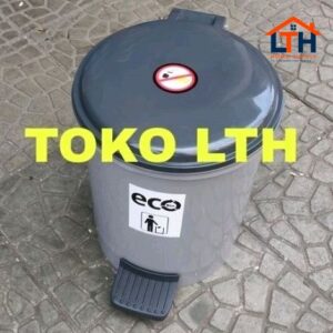 1-1752-1.jpg TEMPAT SAMPAH INJAK BULAT 5 10 LITER ECO ATARI 9871 9872 GREEN LEAF WADAH SAMPAH