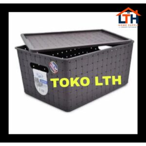 1-1760-1.jpg LUGANO 9252 DT HAWAII LARGE KERANJANG KOTAK BOX TUTUP SERBAGUNA CONTAINER BOX PARCEL