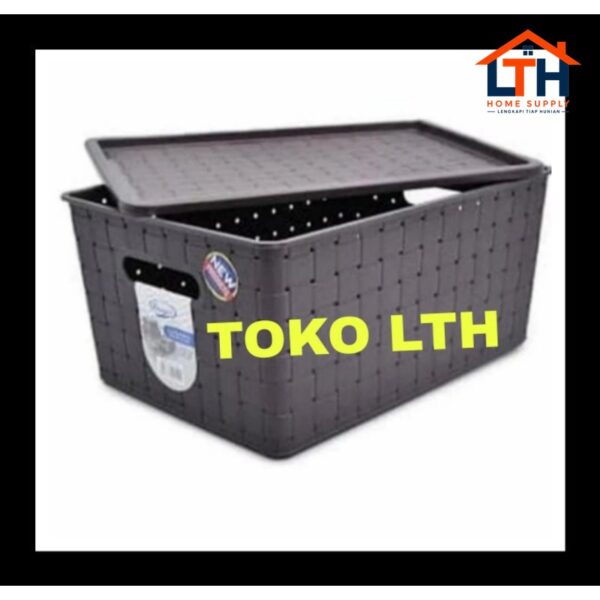 1-1760-1.jpg LUGANO 9252 DT HAWAII LARGE KERANJANG KOTAK BOX TUTUP SERBAGUNA CONTAINER BOX PARCEL