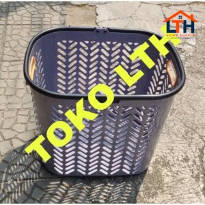 1-1763-1.jpg KERANJANG LAUNDRY BASKET TINGGI BOX WADAH PAKAIAN SERBAGUNA JINJING SAHARA 02 PLASTIK