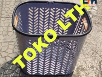 1-1763-1.jpg KERANJANG LAUNDRY BASKET TINGGI BOX WADAH PAKAIAN SERBAGUNA JINJING SAHARA 02 PLASTIK