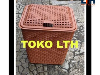1-1772-1.jpg KERANJANG BAJU PAKAIAN KOTOR ROTAN PLASTIK LAUNDRY BAG TROY HAMPER