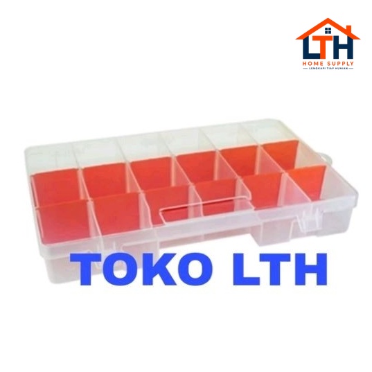 1-1782-1.jpg KOTAK PERKAKAS SEKAT 6-18 LORRAINE 1395 GREEN LEAF BOX PERHIASAN ALAT JAHIT WADAH SERBAGUNA STORAGE BOX