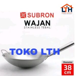 1-1785-1.jpg KATEL WAJAN KUALI NASI GORENG BAKMI GAGANG 1 STAINLESS SUBRON 38 CM PENGGORENGAN