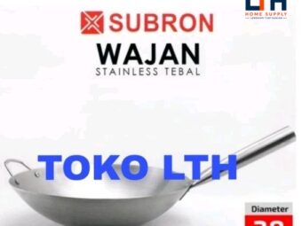 1-1785-1.jpg KATEL WAJAN KUALI NASI GORENG BAKMI GAGANG 1 STAINLESS SUBRON 38 CM PENGGORENGAN