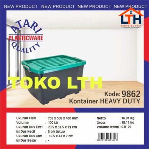 Container  Roda 100L Atari 9862 CB100 - Green Leaf