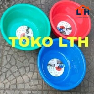 1-1818-1.jpg BASKOM BULAT BUNDAR JOLANG TORRENTE 14" 20 " EMBER BAK CUCI PLASTIK ATARI 9837 9840 GREEN LEAF