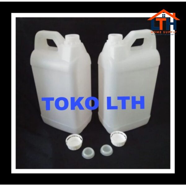 JERIGEN 5 LITER NATURAL TUTUP SEGEL HDPE KOMPAN JERIGEN BOTOL PLASTIK KIMIA MADU 5000 ML 5L