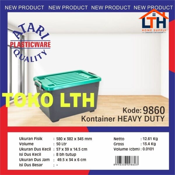 1-1853-1.jpg Container Industri Roda 50L Heavy Duty Atari 9860 CB50 - Green Leaf