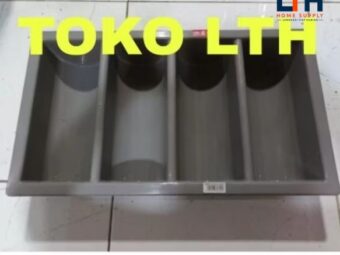 1-1864-1.jpg TEMPAT SENDOK SEKAT 4 RESTO CUTLERY TRAY RCT223 OWL PLASTIK RCT 223