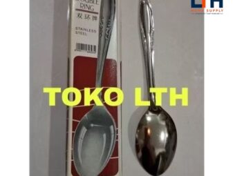 12 PCS SENDOK MAKAN STAINLESS STEEL 303 DOUBLE RING TRIANGLE